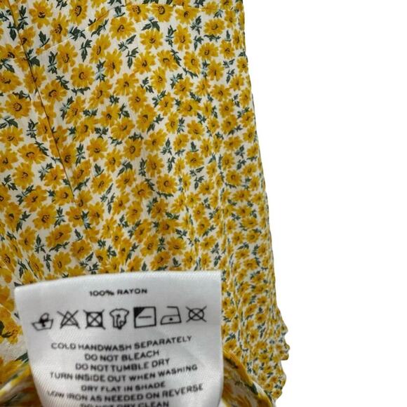 Faithfull the Brand Daphne Dress Marguerite Yellow Floral Sz XS - Picture 7 of 9